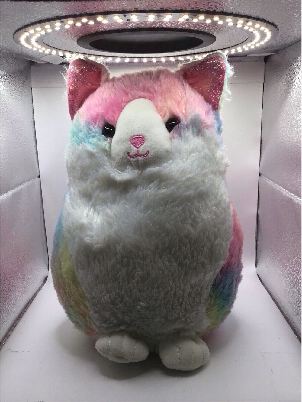 Kellytoy My Chubby Cat Plush Soft Toy Pastel Rainbow Tie-dye 11” Stuffed Animal
